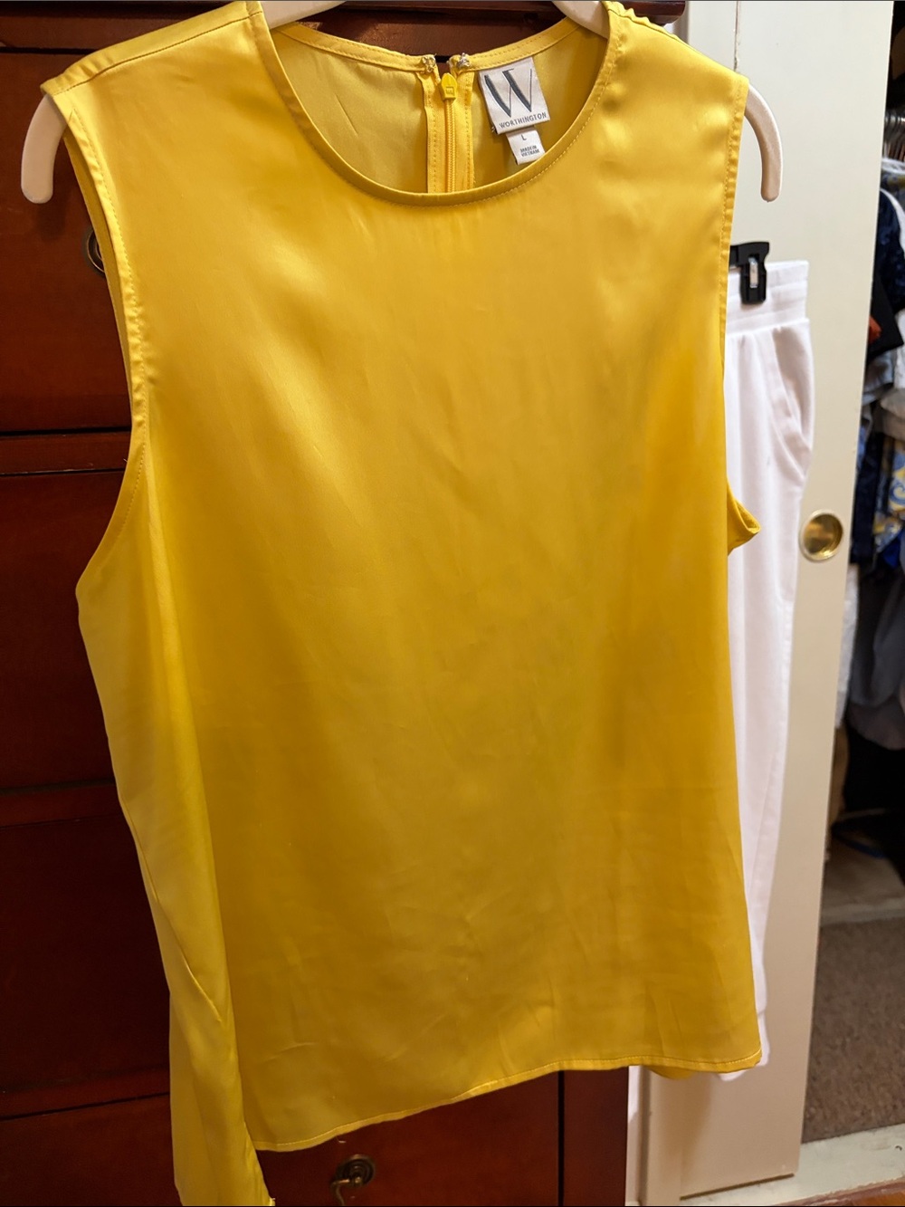 Vince Camuto Bright Yellow Sleeveless Satin Camisole